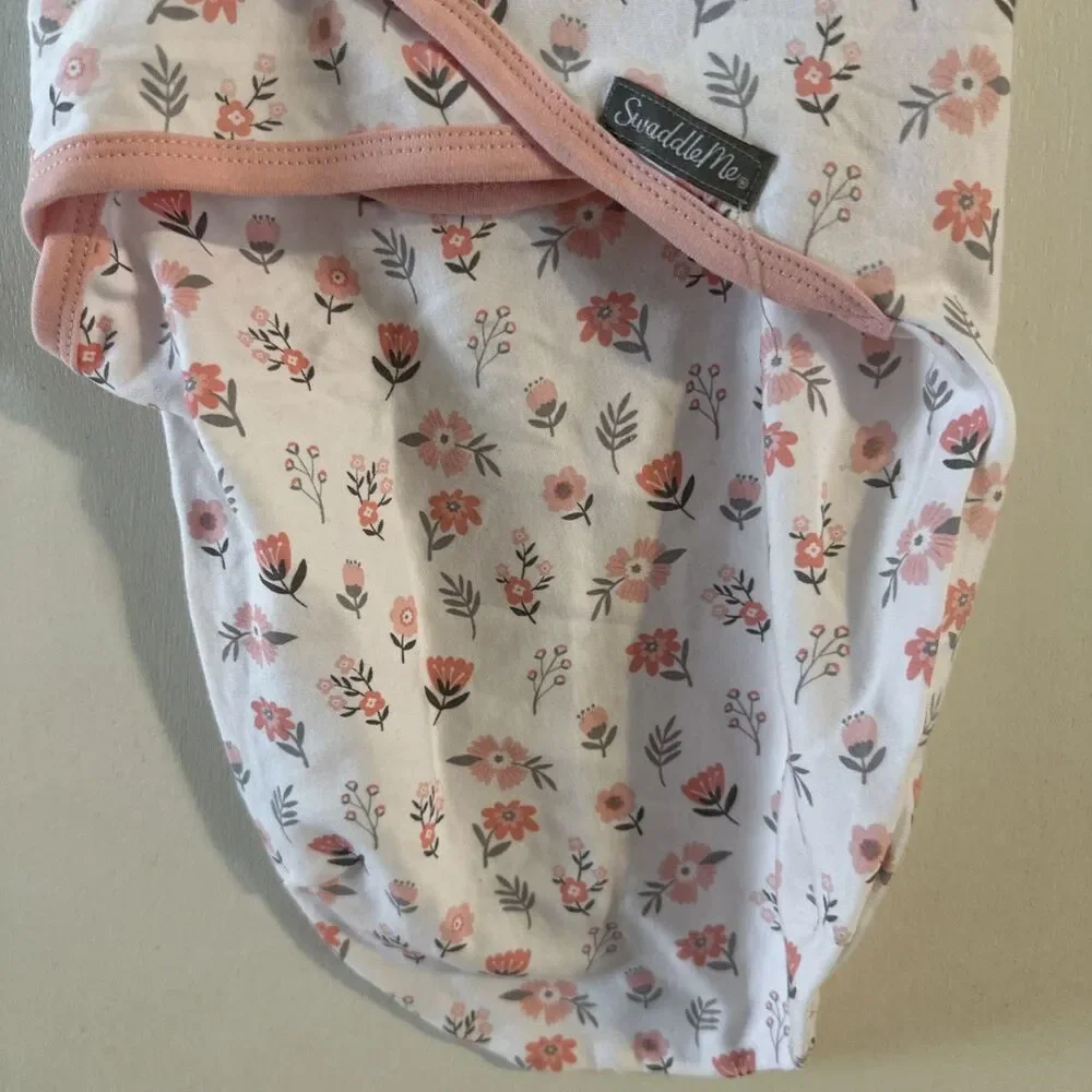 Swaddle Me Original Swaddle Pink White Adjustable Cotton‎ Small Medium